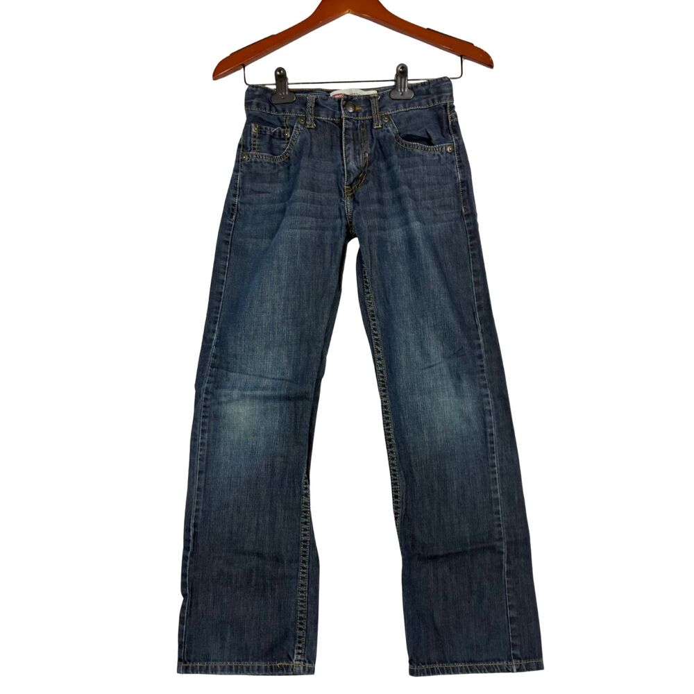 Levi's 505 Regular Jeans Boys Size 12 W26 L26 Blue Straight Leg Denim 100 Cotton